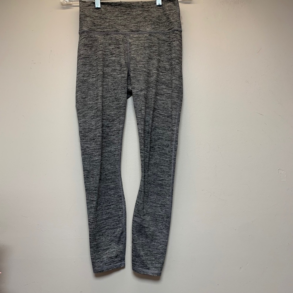Fabletics High Waisted Space Dye Leggings Womens Small Gray Excellent Athletic